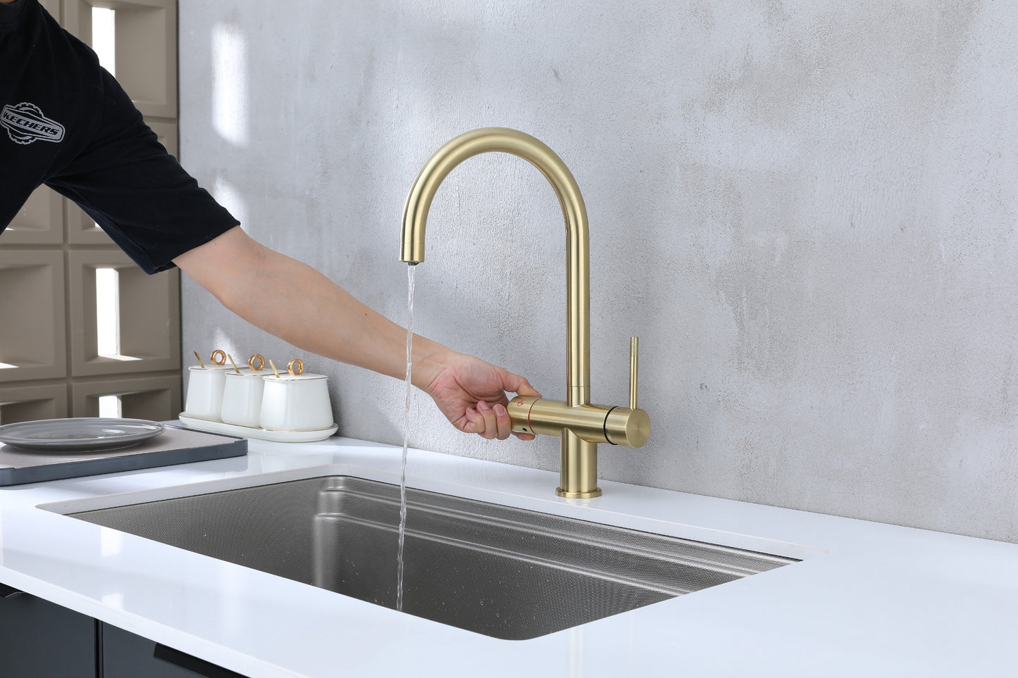 OSP Brushed Gold 3-in-1 Boiling Water Tap
